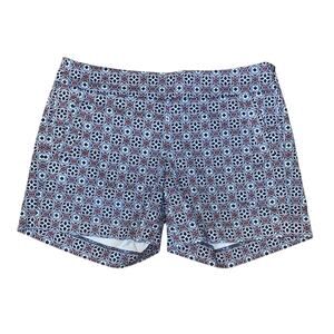 J. Crew Navy/Coral Floral Geometric Chino Stretch Shorts Women’s Size 2